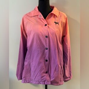 Victoria's Secret Pink lined ombré button up jacket. XS